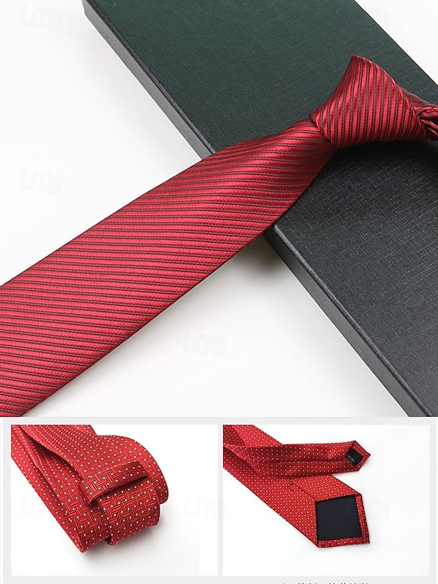 tie striped satin Men's