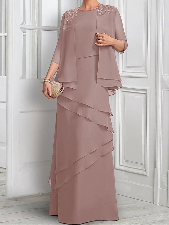 Mother the Piece Suit Formal Two Elegant of Bride A-Line Dress