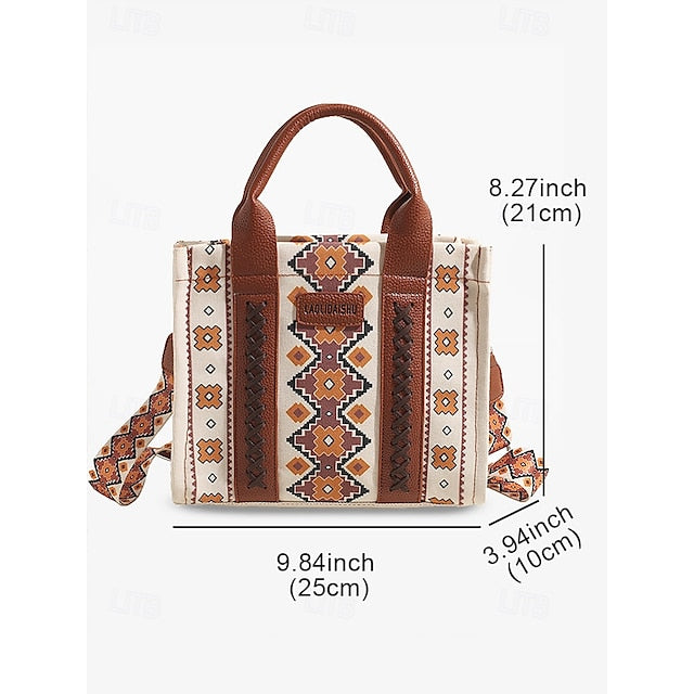 – Ethnic Bag Vintage-Inspired Women's Tote Print Boho