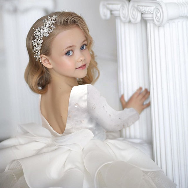 Summer Spring Dress Sleeve Long Sequin 3D Girls' Fall