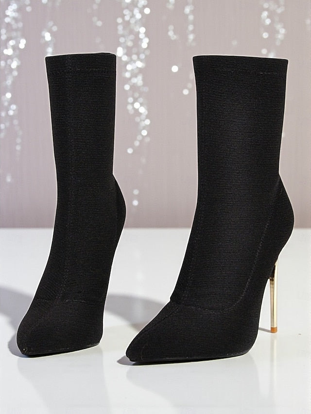 Women's Boots Ankle Pointed Sexy Print - Stiletto Leopard