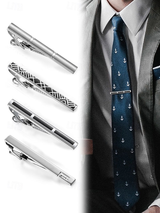 Men's Clip Metal Tie - Slim