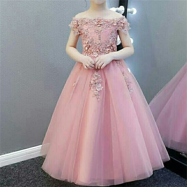 Girl Girls' Flower Princess Dress Party