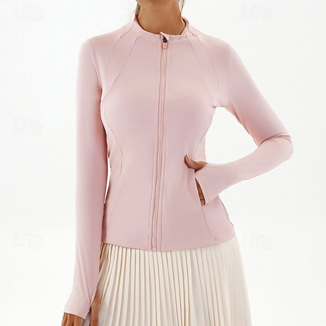 Women's Workout Jacket Yoga Jacket Stretchy Breathable Full