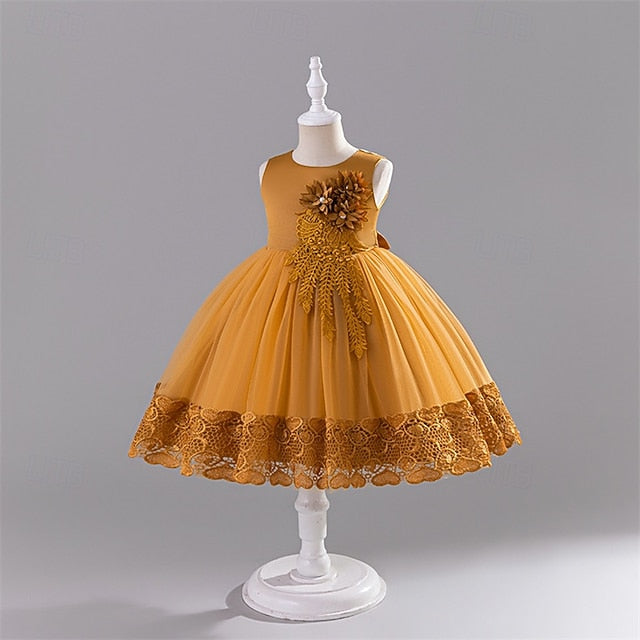 Girls' Princess Flower Dress Girl Kid's