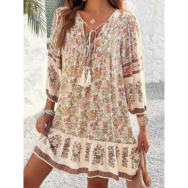 Women's Mini Dress Shift Dress Casual Outdoor Beach Loose