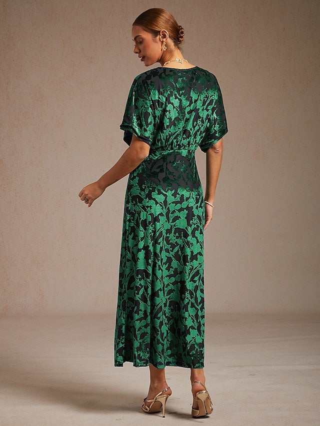 Women's Velvet Midi Dress Sheath Dress Elegant Party Party