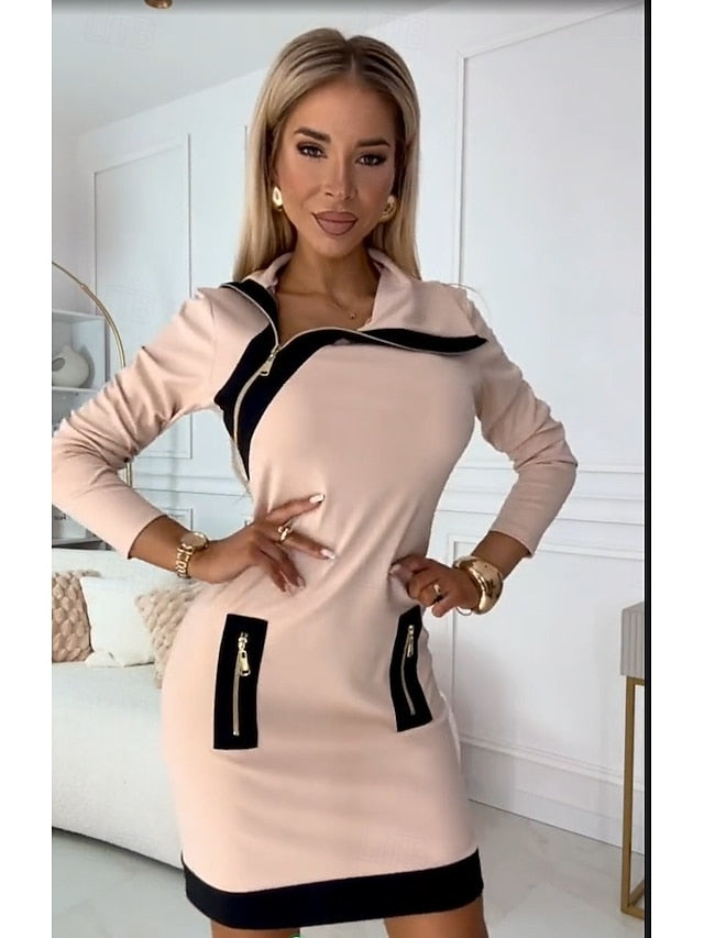 Women's Tunic Dress Elegant Hot Going out Fall Dress