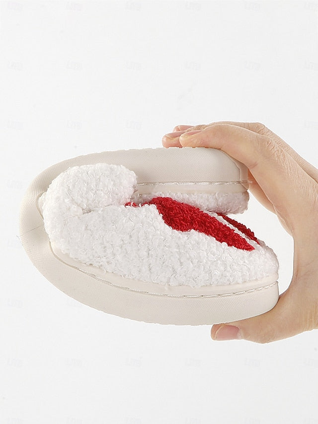 Women's - with Red Soft and Design White Bowknot Slippers