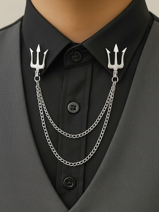 Collar Pins – Reindeer Elegant Men's Christmas Alloy