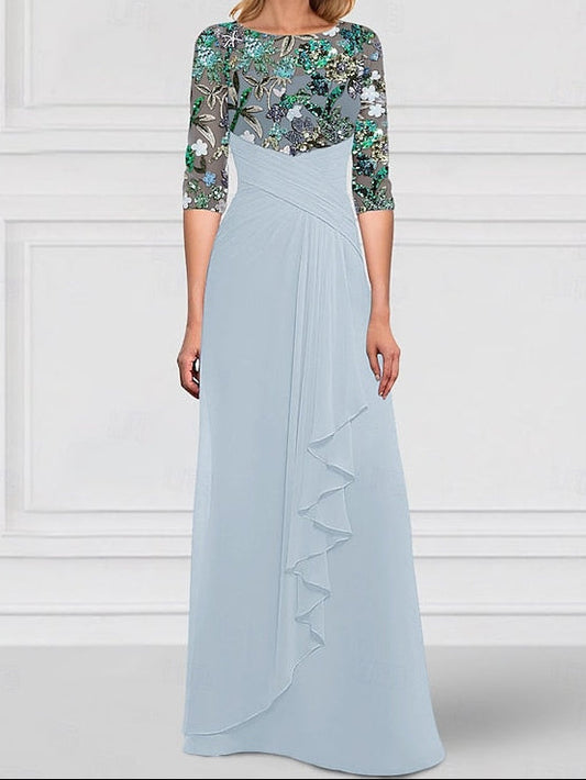 SkyBeaded Gown of the Bride A-Line Dress Sparkle Mother