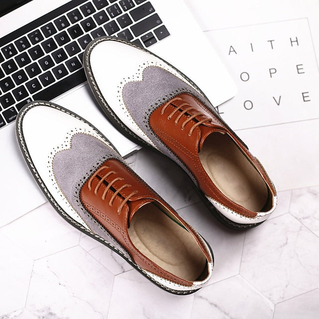 in Gatsby-Inspired Men's Oxford Shoes Spectator Wingtip