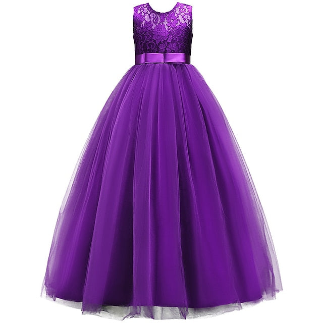 Dress Flower Girls' Party Gown Girl Evening