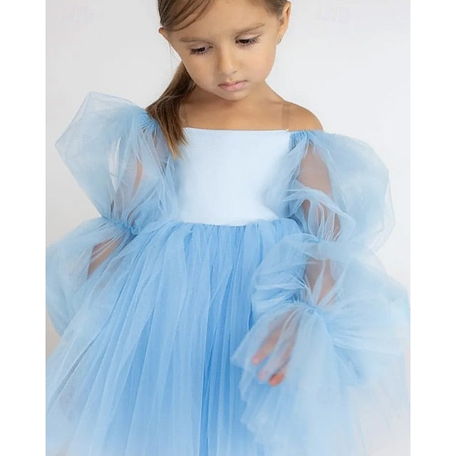 Girl Girls' Dress Kid's Princess Flower
