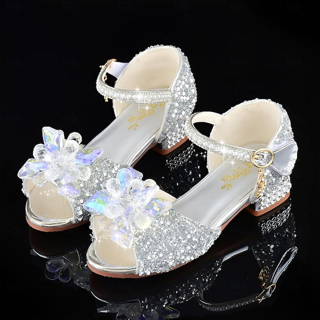 �?Crystal Shoes Rhinestone Girls' Flower Glittery