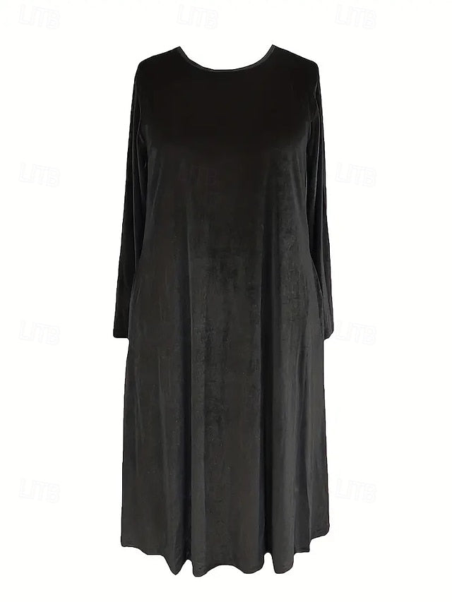 Women's Velvet Maxi Dress Black Dress Graduation Dress