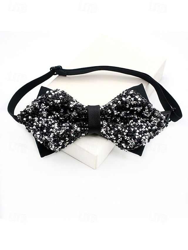 – Sparkling Christmas Tie Men's Sequins Bow Polyester