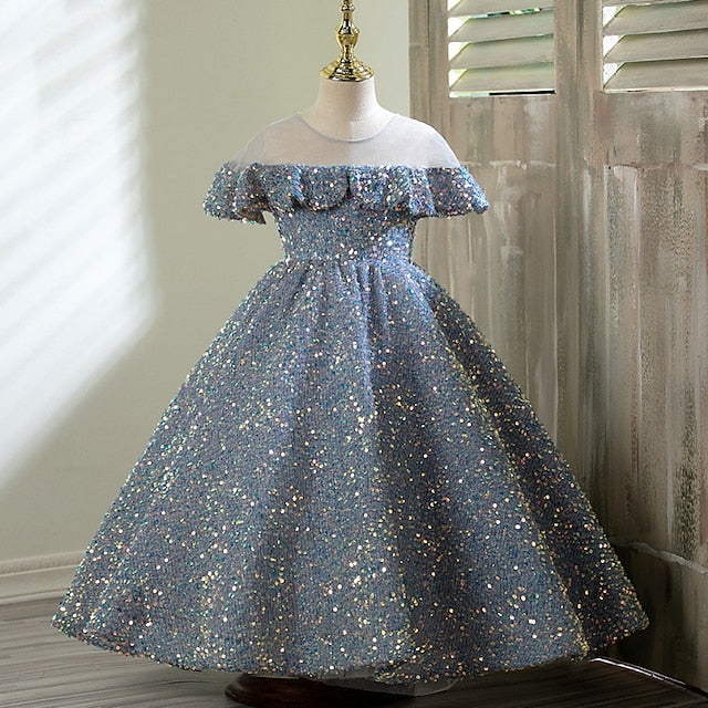 Gown Girl Dress Flower Party Girls' Evening