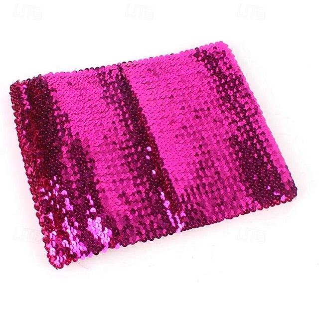 Retro Vintage 1980s Shiny Metallic Tube Top Disco Sequins Solid