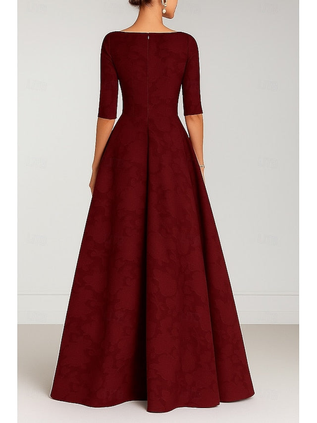 Bride the Gown Blue of Burgundy Evening A-Line Mother Elegant