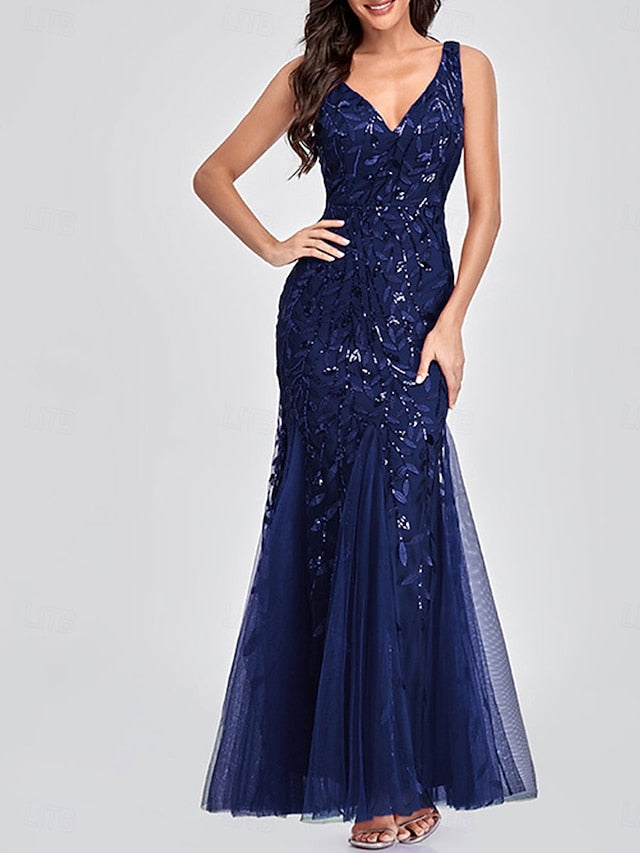 Bride Neck Mother V Floor Dress of Party the Elegant