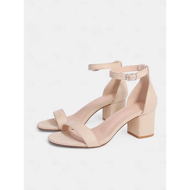 Women's Sandals Block Stylish Glitter Gold with Ankle Heel