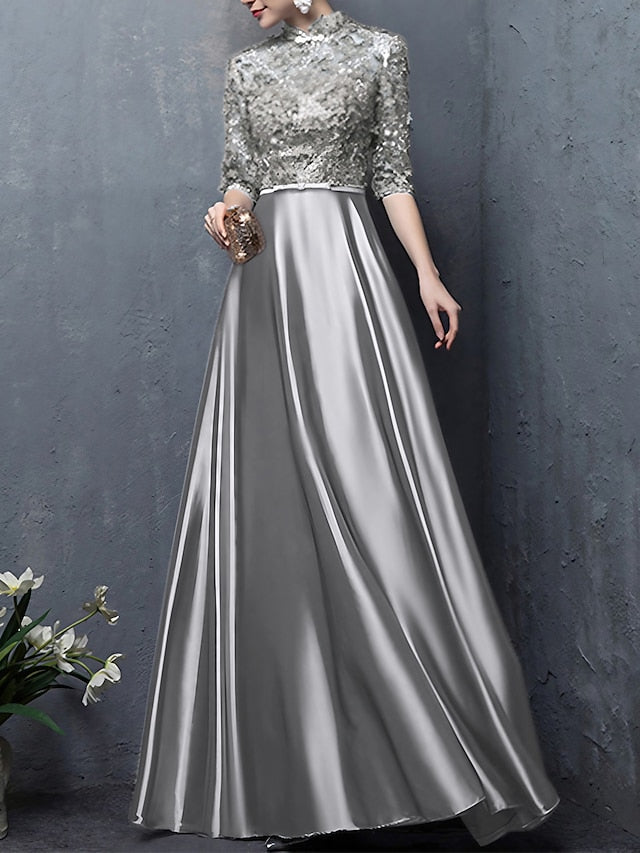 A-Line Floor Length Wedding Guest Dress Formal Dresses Evening