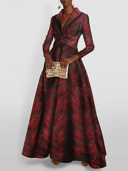 Elegant Mother A-Line Red Evening the Jacquard Bride of Gown