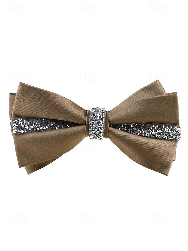 with Satin Bow Embellishment Burgundy Crystal – Elegant Tie