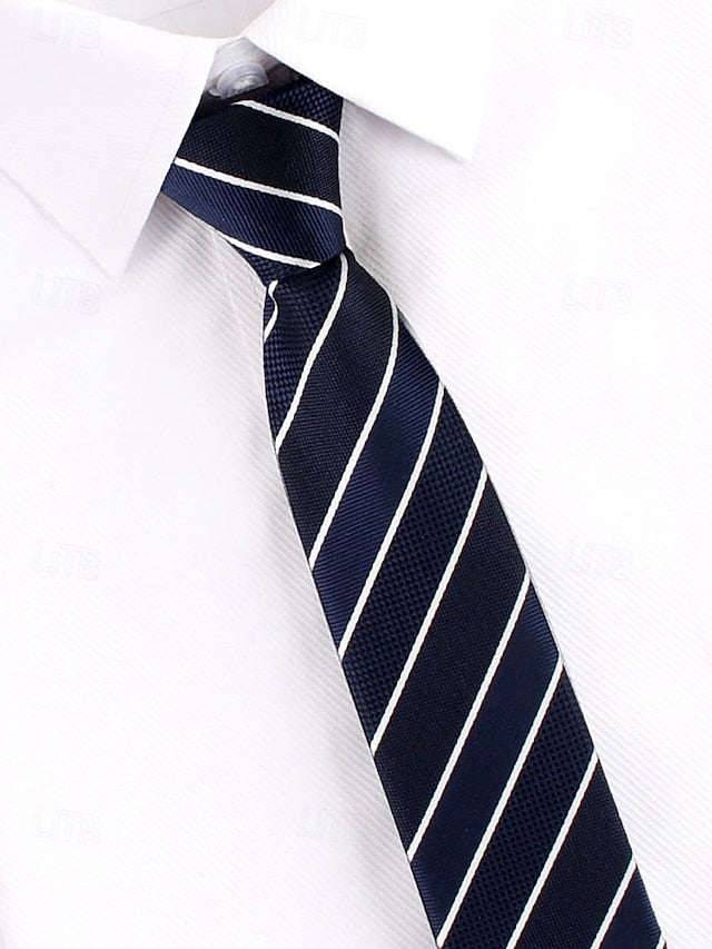 and Zip - Pre-Tied Classic Stripes Men's Ties Narrow