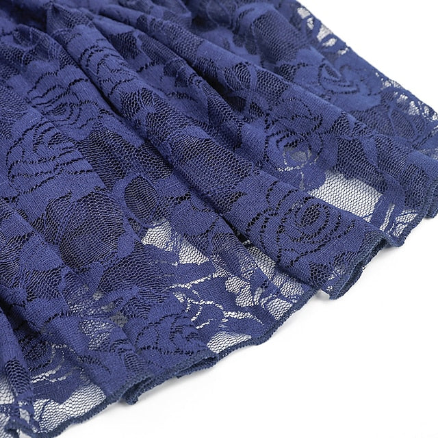 Flower Solid Girls' Long Kids Colored Girl Dress