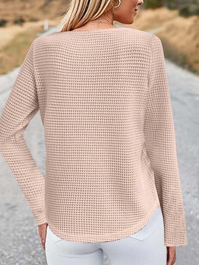 Women's Blouse Solid Color Elegant Stylish Casual Long