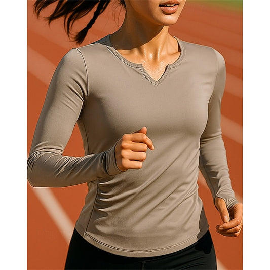 Women's Running Top Running Shirt Slim Long Sleeve Tee