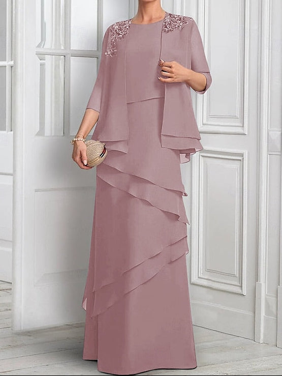 Mother the Piece Suit Formal Two Elegant of Bride A-Line Dress