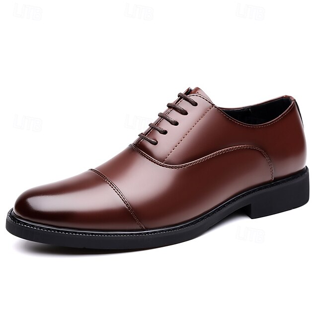 Oxford Shoes Cap-Toe Men's Design Brown – Classic