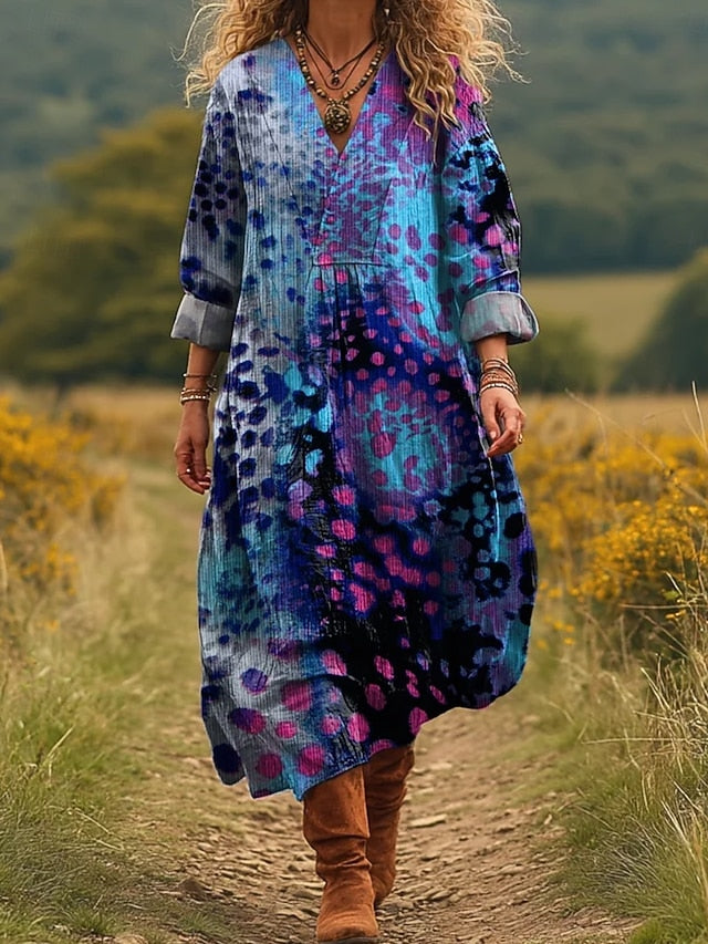 Women's Midi Dress Shift Dress Casual Daily Loose Fit