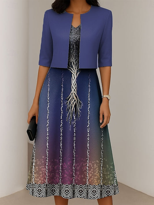 Women's Dress Set A Line Dress Summer Dress Elegant Casual