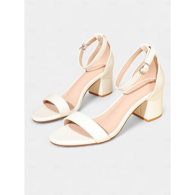 Women's Sandals Block Stylish Glitter Gold with Ankle Heel