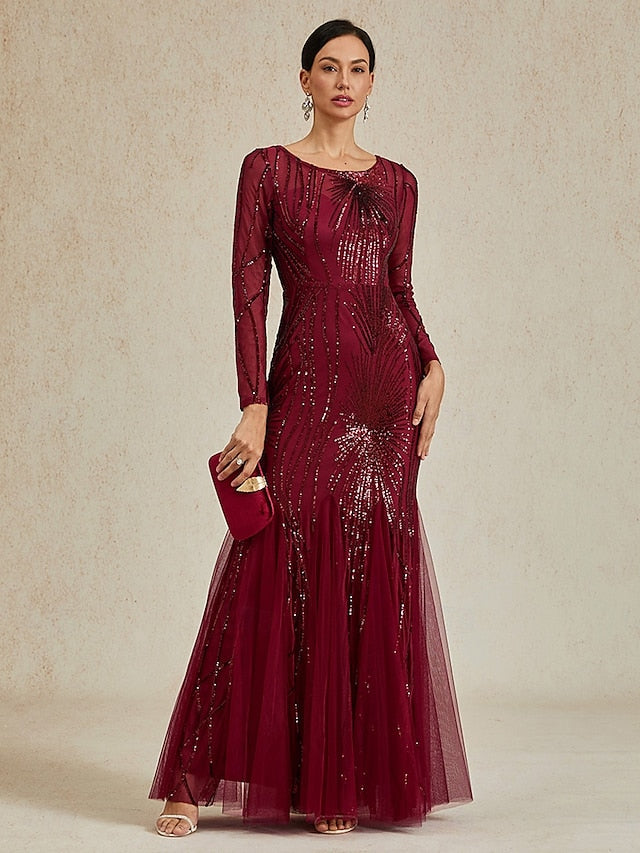 Women's Sequins Maxi Dress Sheath Dress Elegant Evening