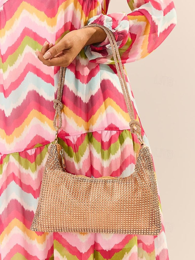 Elegant Evening Women's Shoulder Handbag – Bag Rhinestone