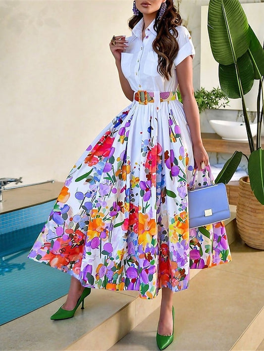 Women's Shirt Dress Casual Dress Swing Dress Maxi long