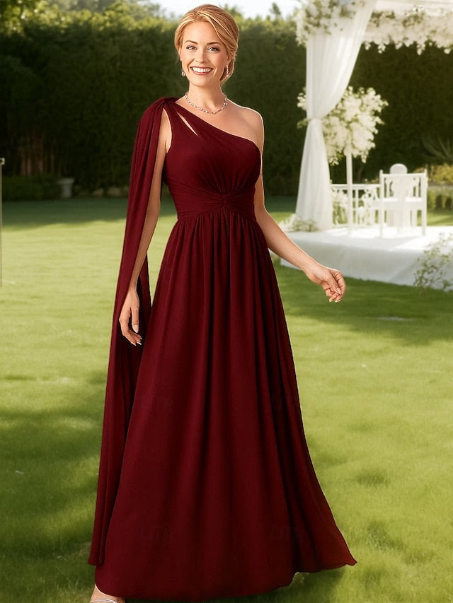 A-Line Floor Length Prom Dress Party Dress Cocktail Dress Mother