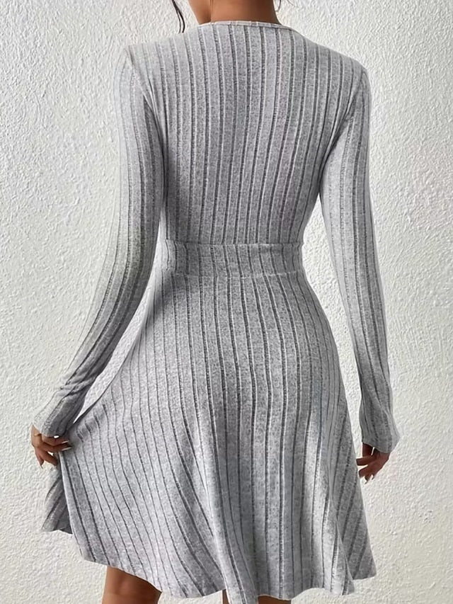 Women's Knee Length Dress Sweater Dress A Line Dress