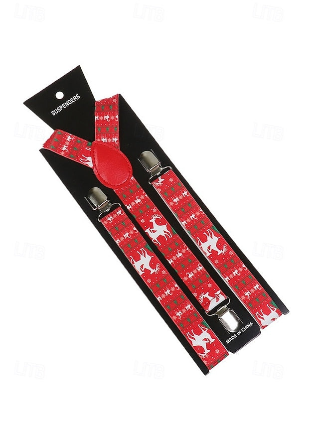 Snowman Men's with Christmas Suspenders