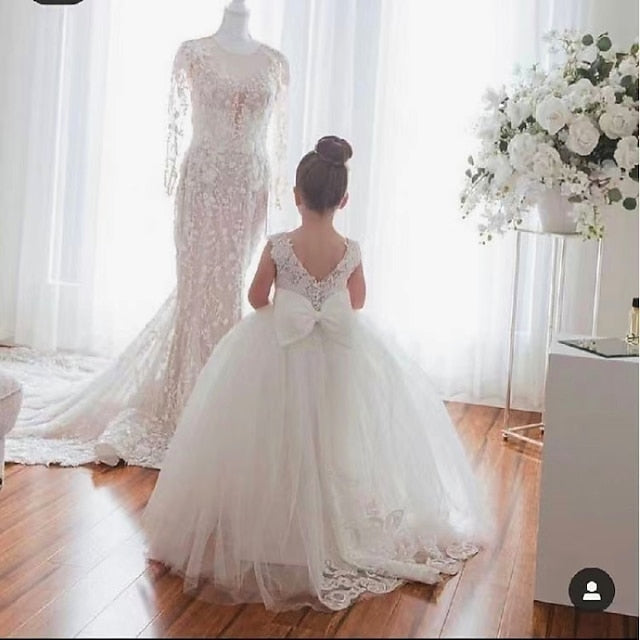 Girls' First Girl Flower Party Communion Dress