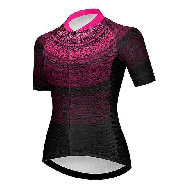 Women's Cycling Jersey Graphic Short Sleeve Bike Jersey Top