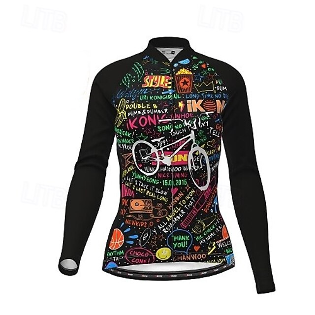 Women's Cycling Jersey Graphic Patterned Letter &