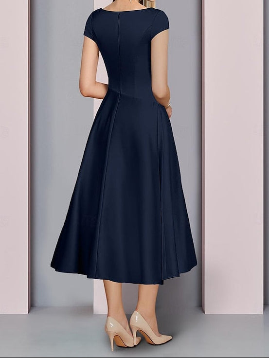 the Dress of Neck Mother Elegant Guest Wedding Bride A-Line V