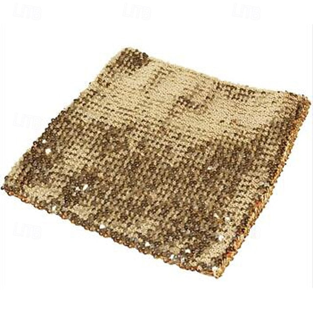 Retro Vintage 1980s Shiny Metallic Tube Top Disco Sequins Solid