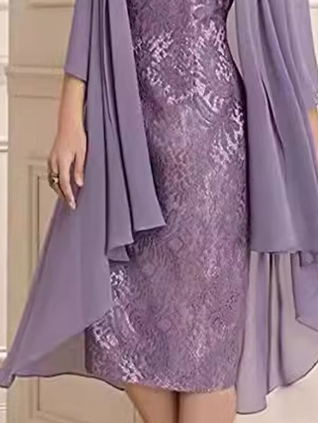 Two Mother of Elegant Simple Dress Bride Sets the Piece